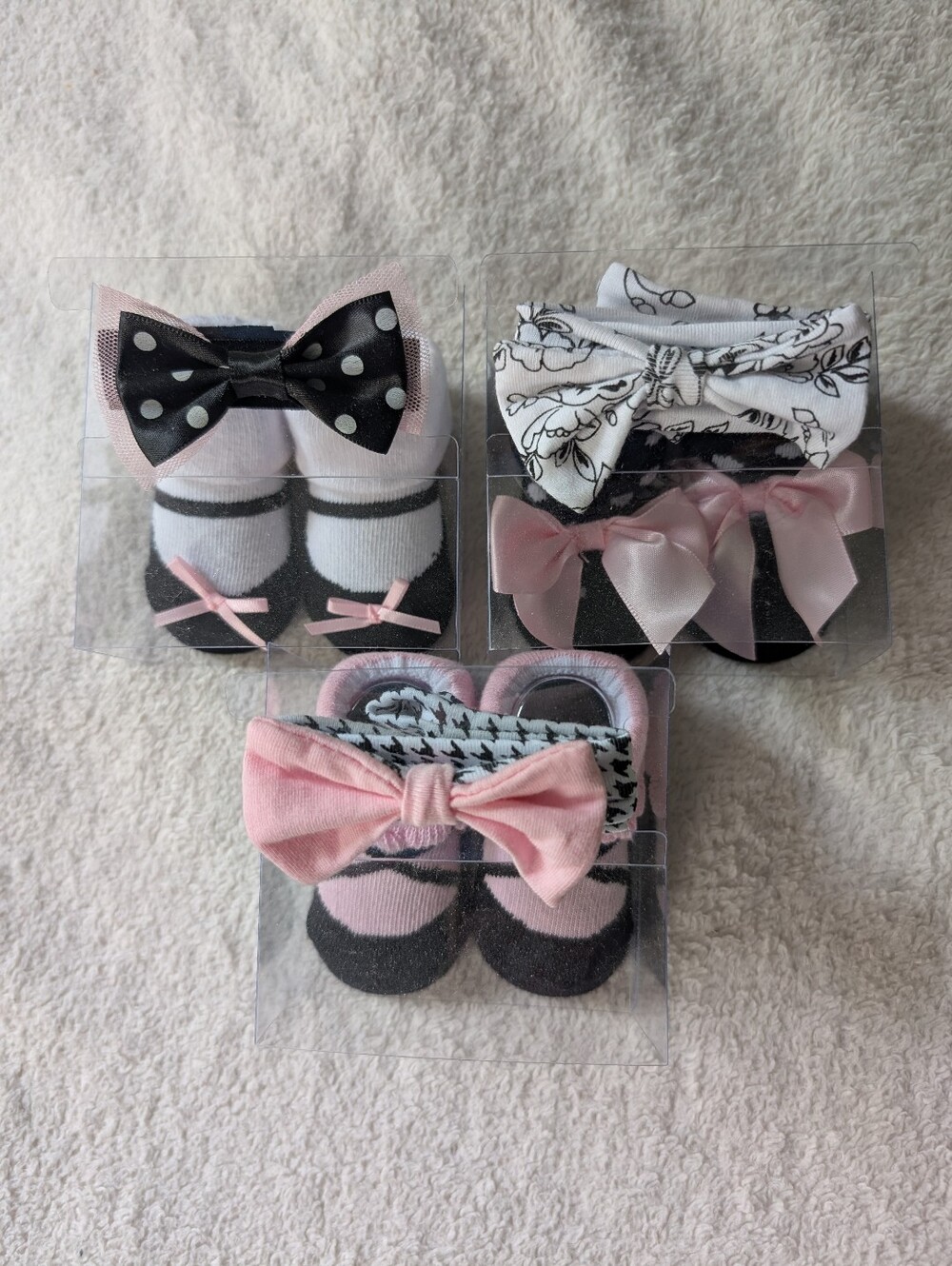 HUDSON BABY Infant Girl's 6 Headband & 6 Sock Set - Size 0-9 Mos.
